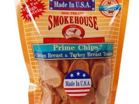 Smokehouse USA Made Prime Chips Dog Treat Chicken & Turkey 1ea 8 oz Sale