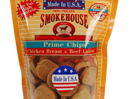 Smokehouse USA Made Prime Chips Dog Treat Chicken & Beef 1ea 8 oz Sale