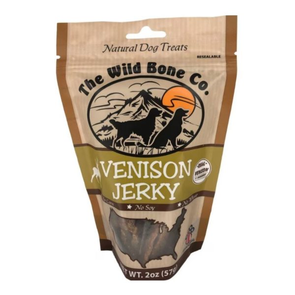 The Wild Bone Co. Natural Jerky Dog Treats Venison 2oz. Discount