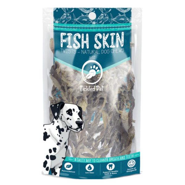 Tickled Pet Dog 5oz. Icelandic Codfish Skin Twists Online