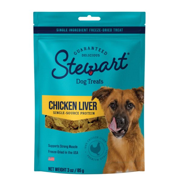 Stewart Single Ingredient Freeze Dried Dog Treats Chicken Liver, 1ea 3oz. Sale