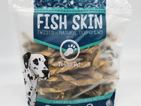 Tickled Pet Dog 16oz. Icelandic Codfish Skin Twists For Discount