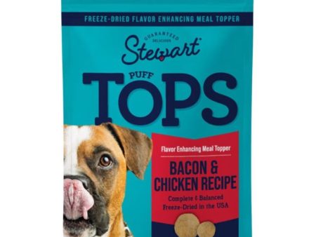 Stewart Pufftops Freeze Dried Flavor Enhancer Bacon Chicken 3.5oz. Online Sale