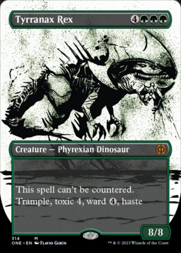 Tyrranax Rex (Borderless Ichor) [Phyrexia: All Will Be One] Online now