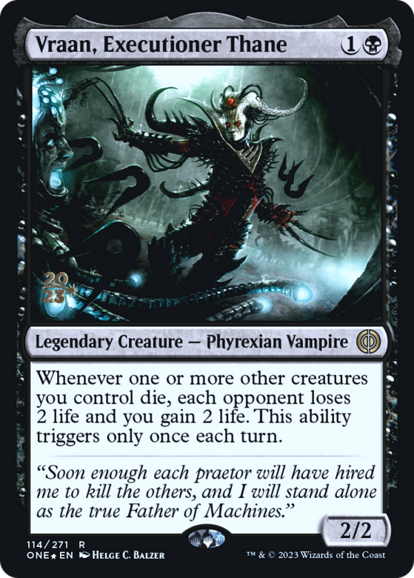 Vraan, Executioner Thane [Phyrexia: All Will Be One Prerelease Promos] Sale