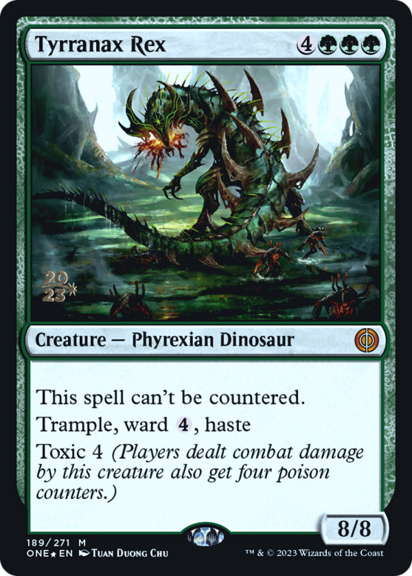 Tyrranax Rex [Phyrexia: All Will Be One Prerelease Promos] Sale