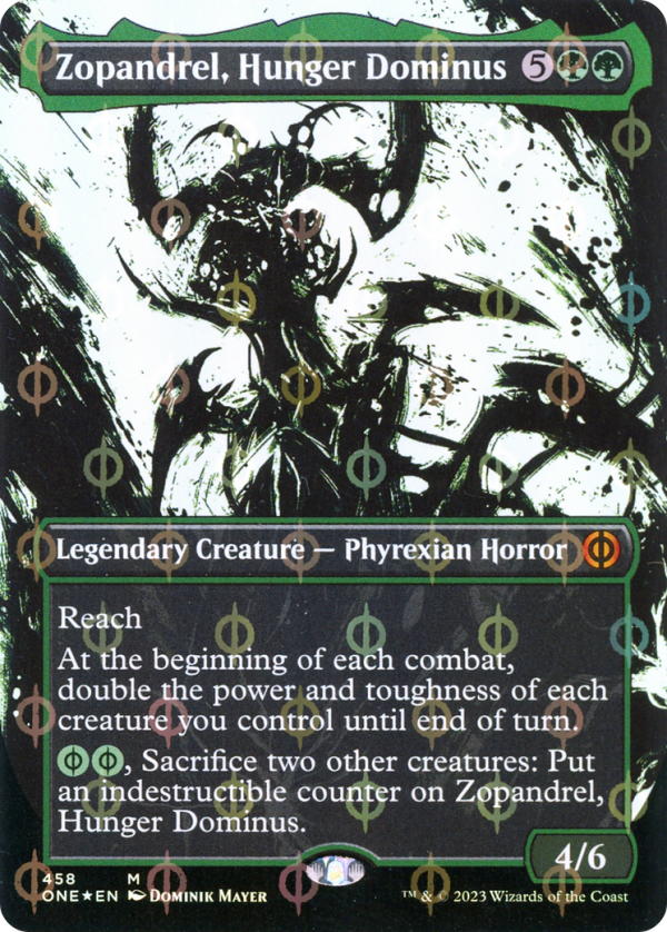 Zopandrel, Hunger Dominus (Borderless Ichor Step-and-Compleat Foil) [Phyrexia: All Will Be One] For Discount