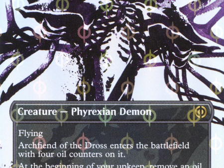 Archfiend of the Dross (Borderless Ichor Step-and-Compleat Foil) [Phyrexia: All Will Be One] Cheap