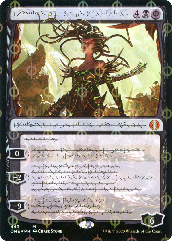 Vraska, Betrayal s Sting (Phyrexian Step-and-Compleat Foil) [Phyrexia: All Will Be One] Discount