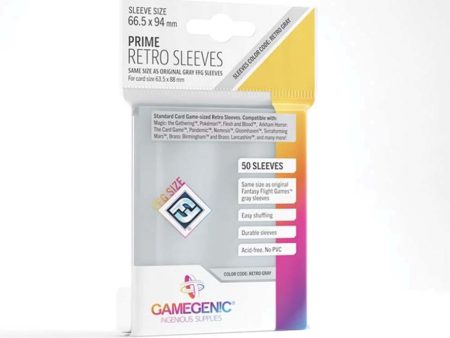 Gamegenic PRIME Retro Sleeves (Fantasy Flight Grey) Fashion