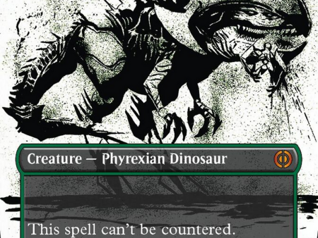 Tyrranax Rex (Borderless Ichor Step-and-Compleat Foil) [Phyrexia: All Will Be One] Discount